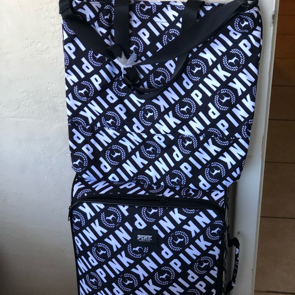 Pink luggage
